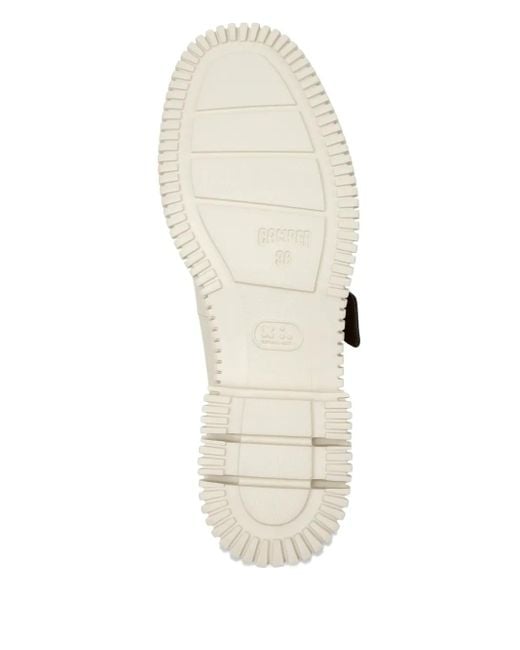 Camper Black Pix Buckled Leather Ballet Flats