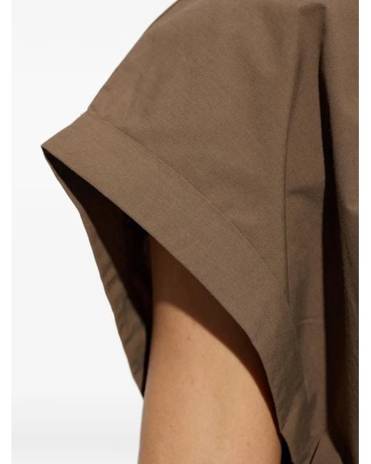 Matteau Brown Chemise Décontractée À Design Sans Manches