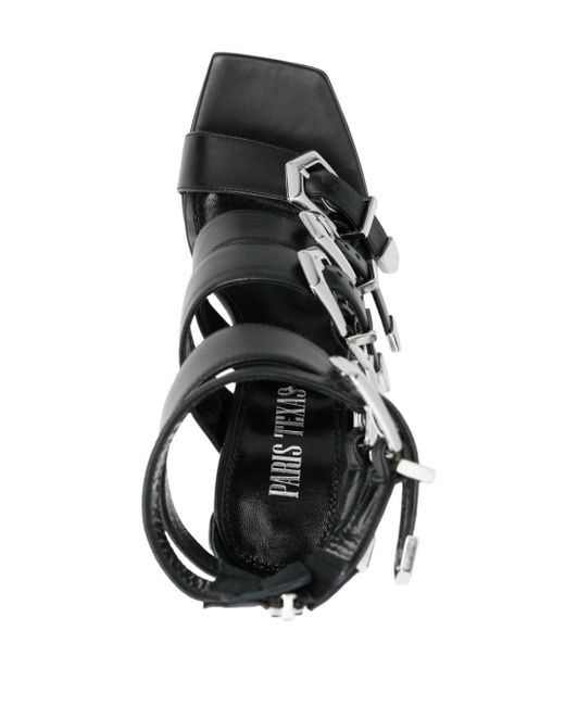 Paris Texas Black Ursula 105mm Buckled Sandals