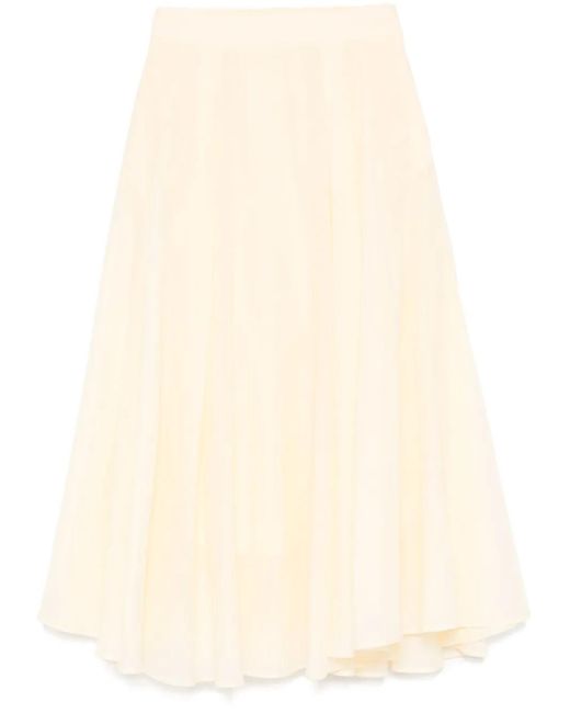 Falda midi de algodón Peserico de color Natural