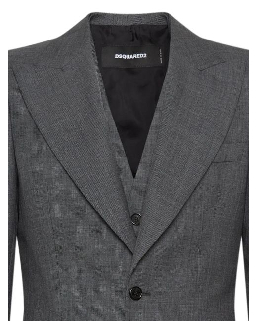 DSquared² Gray 70S Single-Breasted Suit for men