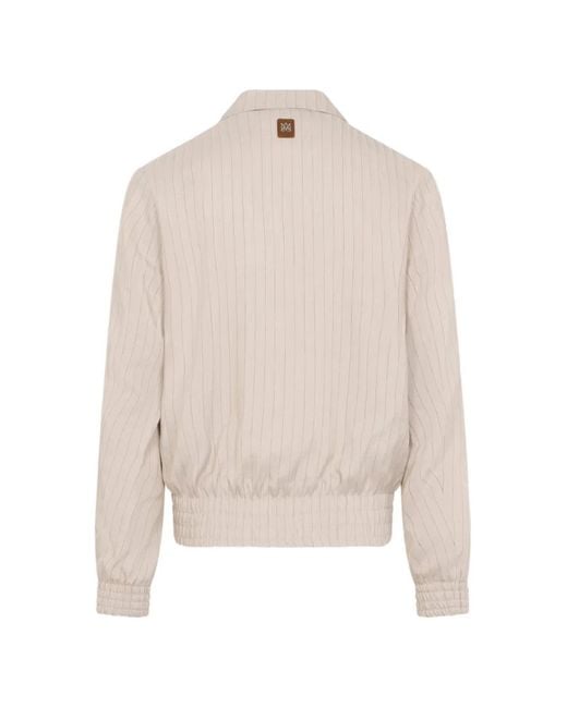 Amiri White Striped Zip-Up Jacket for men