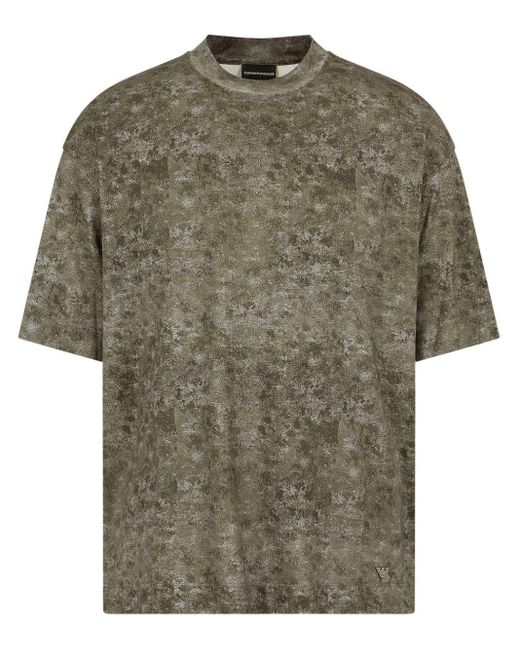 Emporio Armani ASV T-Shirt aus Lyocellgemisch in Green für Herren