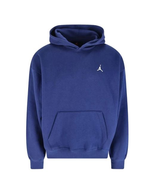 Nike Blue Hoodie Jordan Brooklyn À Logo Brodé for men
