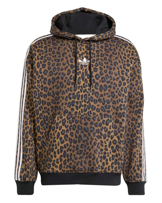 Felpa Firebird Leopardata di Adidas in Brown da Uomo
