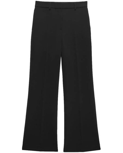 MSGM Black High-Waist Tailored Trousers