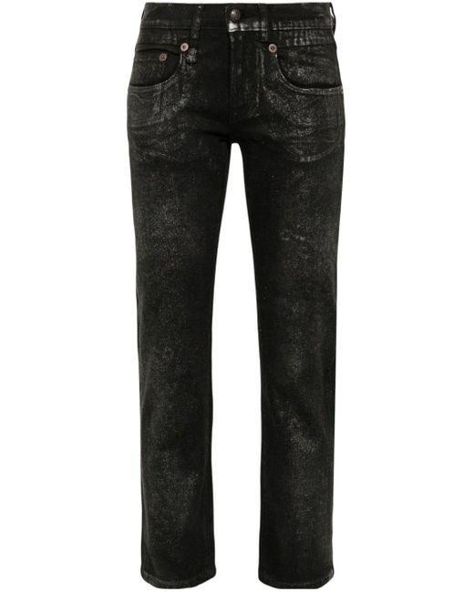 Jeans skinny metallizzati di R13 in Black