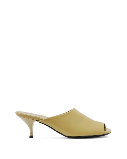 MORSICA Metallic Open-Toe Leather Sandals