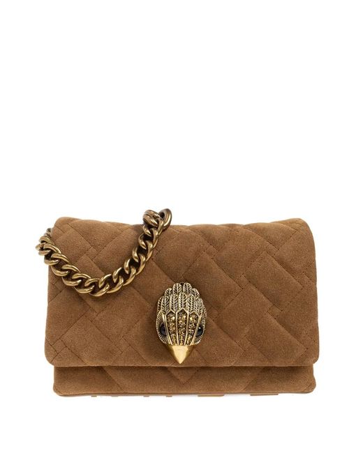 Kurt Geiger Brown Mini Kensington Quilted Cross Body Bag
