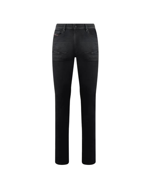 DIESEL Black Faded Slim-Fit Jeans for men