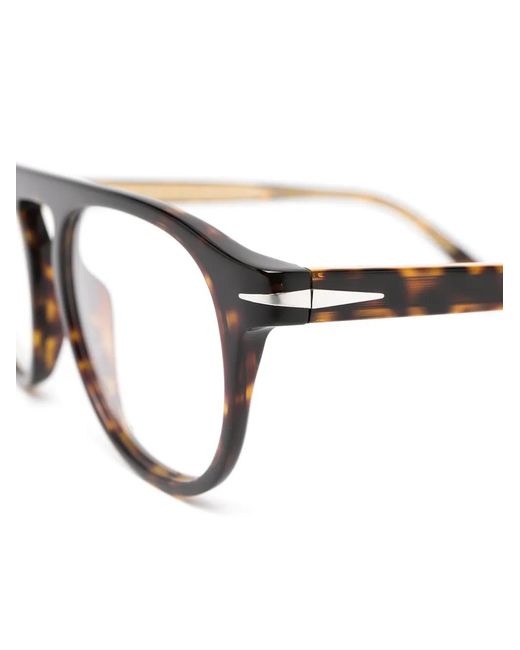 David Beckham Brown Round-Frame Glasses for men