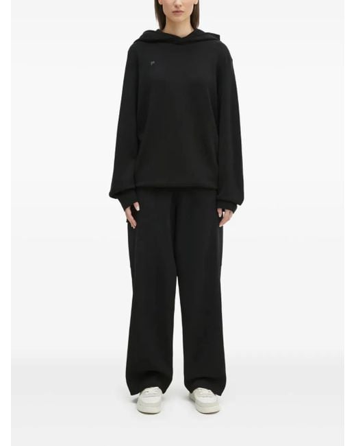 PANGAIA Black Balloon-Sleeve Hoodie