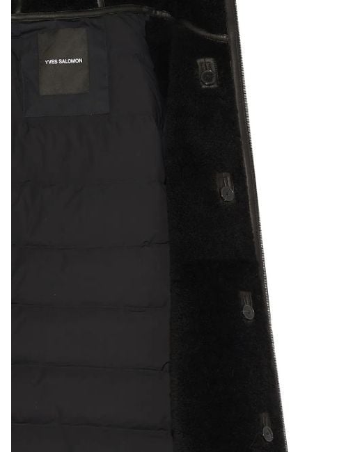 Yves Salomon Shearling-Parka mit Kapuze in Black für Herren