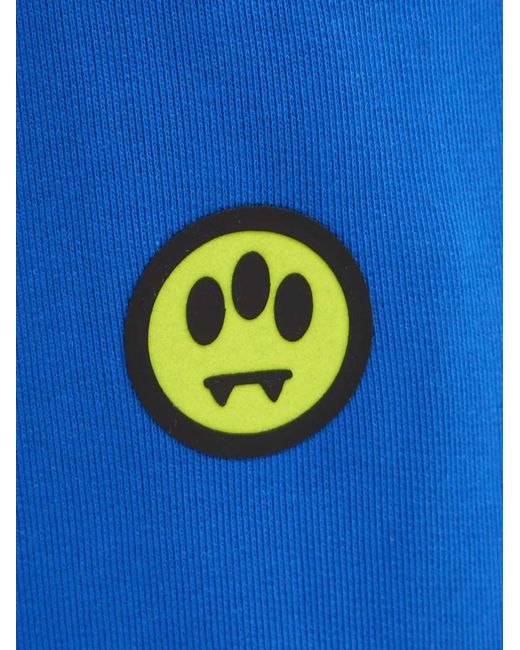 Barrow Blue Logo-Patch Sweatpants