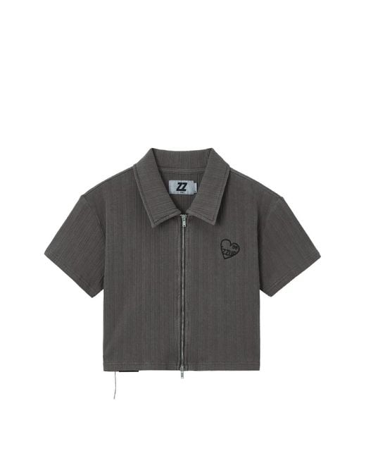 Izzue レディース グレー ジップアップ トップ 【公式通販】 Izzue レディース グレー ジップアップ トップ 【公式通販】