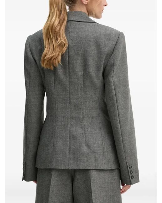Herskind Gray Double-Breasted Blazer