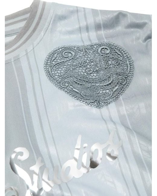 Acne Blue Logo Sports Jersey Top for men