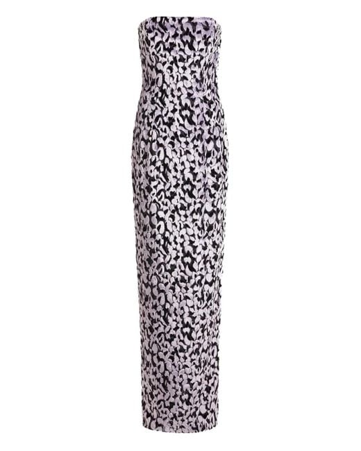 16Arlington White Minelli Devore Strapless Midi Dress