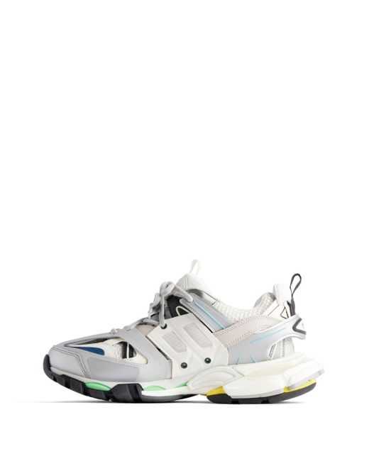 Balenciaga White Track Panelled-design Sneakers