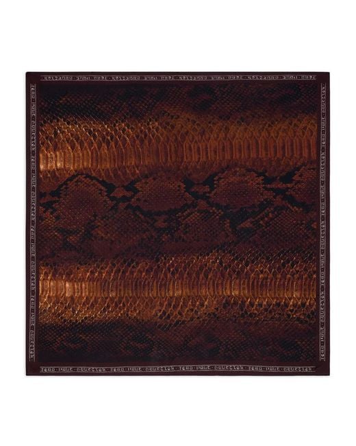 Jean Paul Gaultier Purple Python Print Silk Scarf