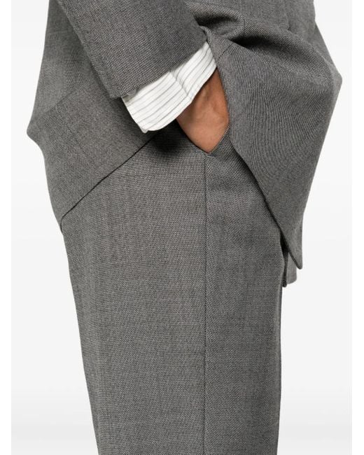 Seafarer Gray Gerade Hose mit ungesäumten Kanten