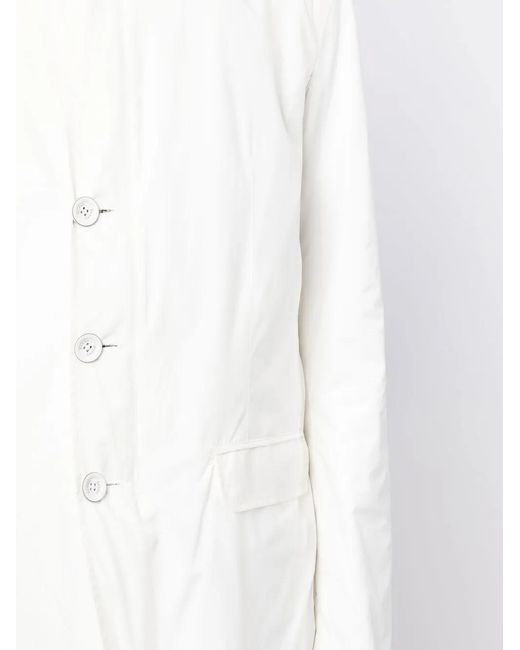 Herno White Button-Front High Neck Jacket for men