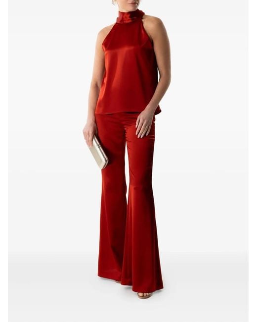Galvan Satin Flared Trousers