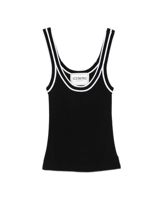 Iceberg Gestreepte Top in het Black