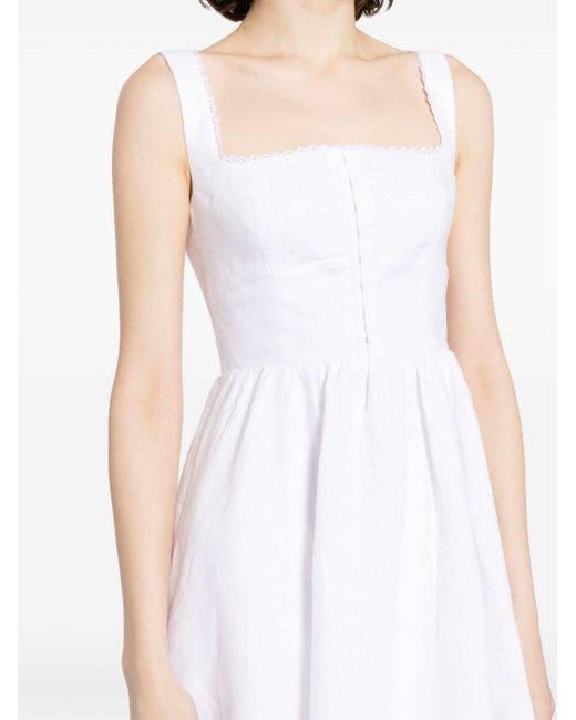 Reformation White Sheri Linen Dress