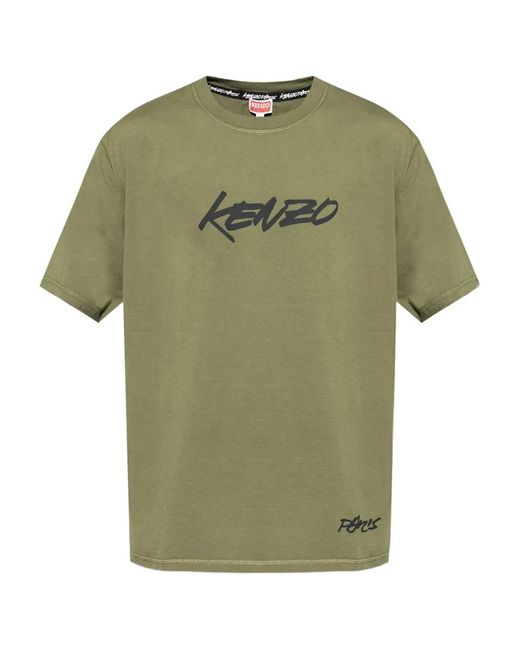 KENZO Green Logo T-Shirt for men