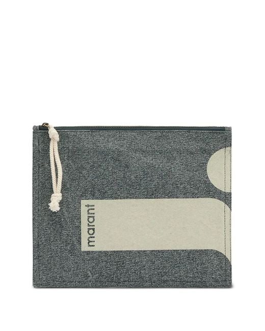 Isabel Marant Gray Netia Clutch Bag