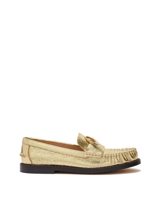 Odissi Metallic Kali Decorative Leather Loafers