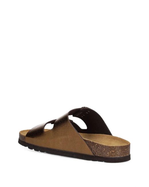 Scholl Brown Josephine Flat Sandals