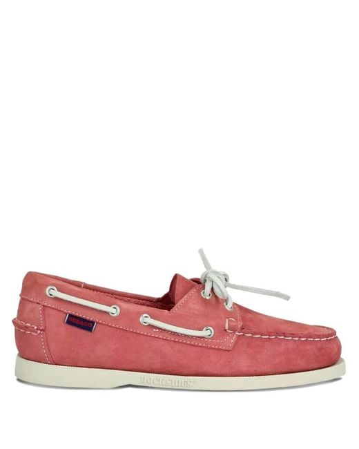 メンズ Sebago Portland デッキシューズ Red