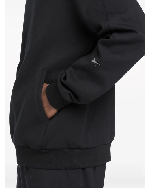 Reebok Black Active Collective Crew-Neck Hoodie for men