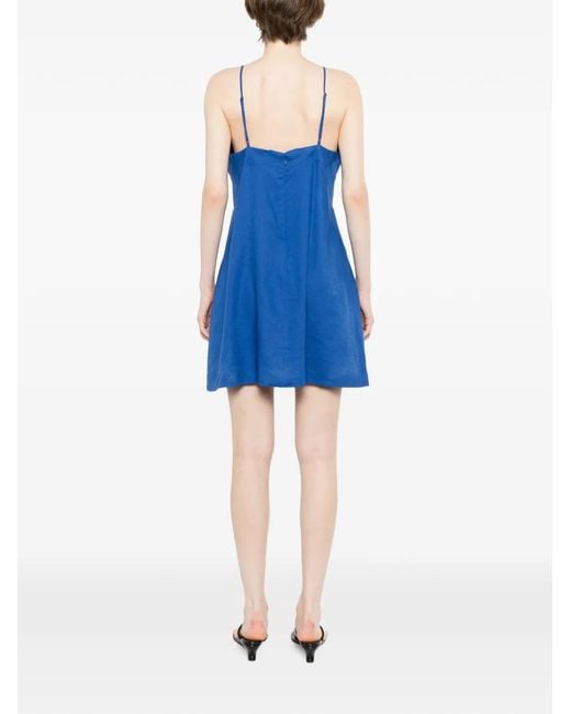 Farm Rio Blue Paper Boat Mini Dress