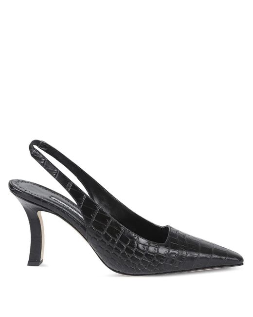 Pumps Con Cinturino Posteriore 90Mm di Manolo Blahnik in Black