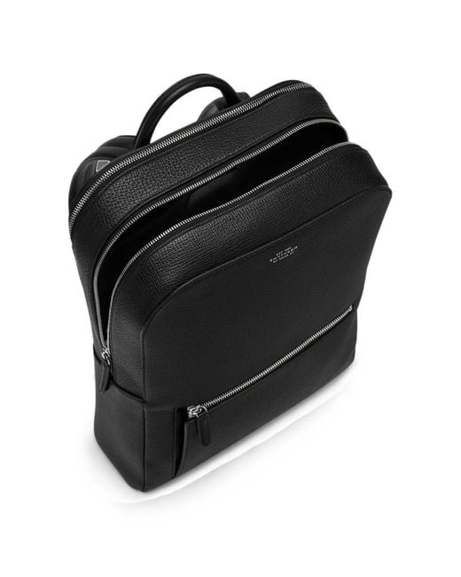 Smythson Black Ludlow Zip-Around Backpack