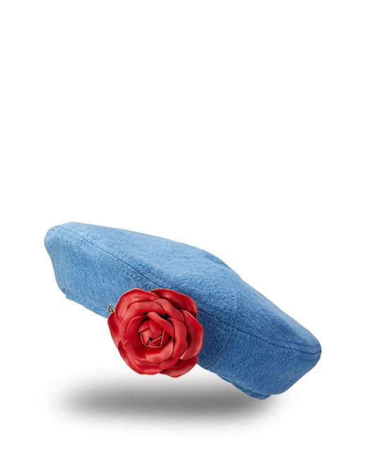 Chapeau Augusta À Détail De Rose Maison Michel en coloris Blue