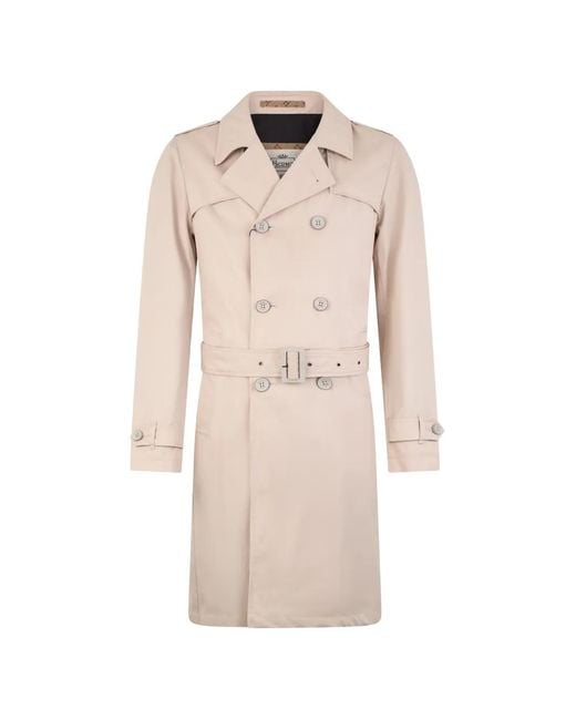 Herno Natural Double-Breasted Trench Coat for men