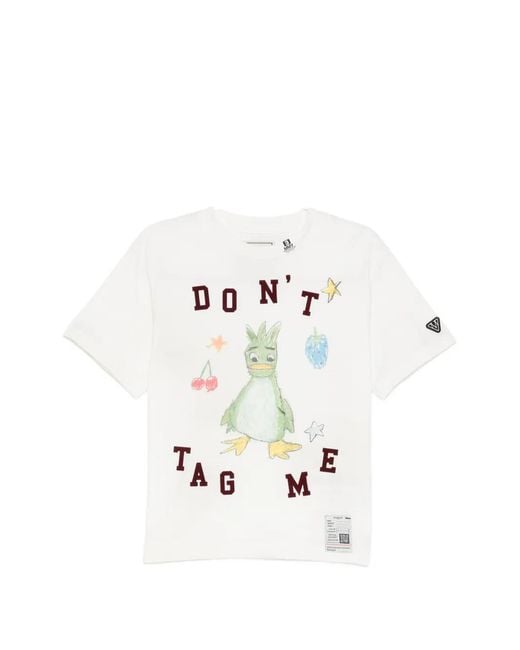 Maison Mihara Yasuhiro White Graphic-Print T-Shirt