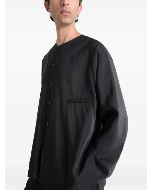 Lemaire Black Silk Shirt for men