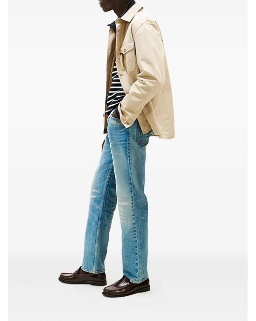 Tommy Hilfiger Blue Mercer Distressed Cotton Jeans for men
