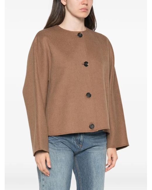 Max Mara Brown Kate Button-Fastening Jacket