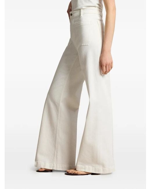Polo Ralph Lauren White Denim Beaton Trousers
