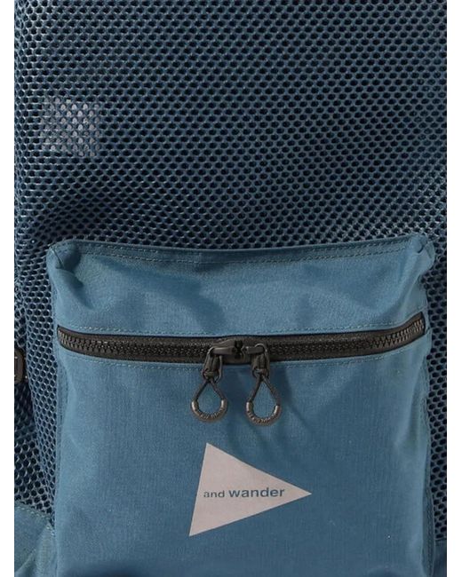 And Wander Blue 3D Mesh Backpack for men