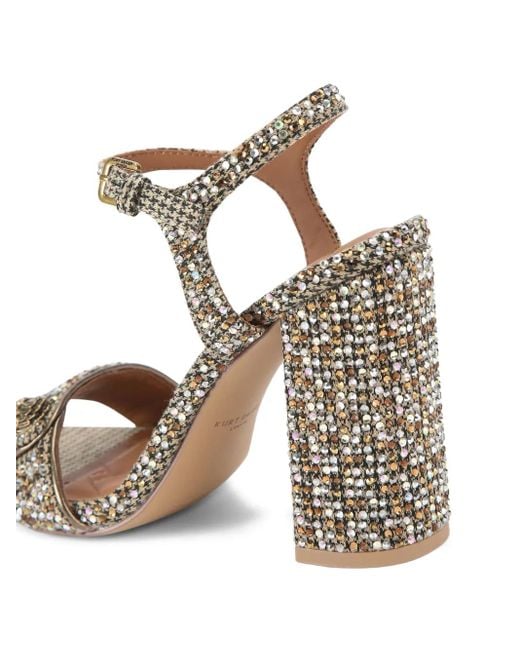 Kurt Geiger 100mm Kensington Langley Sandals Metallic