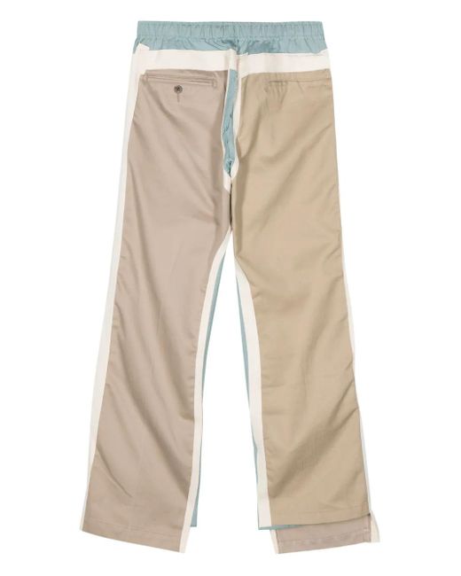 Needles Natural Patchwork Design Straight-Leg Trousers for men