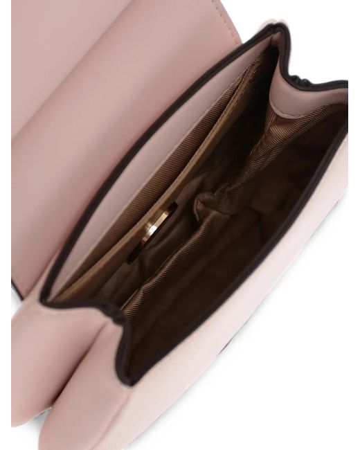 Moschino Pink Logo-Plaque Chain-Strap Crossbody Bag