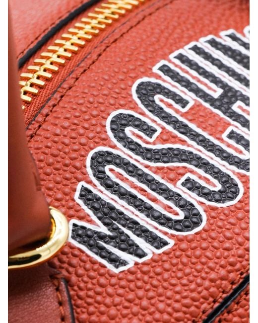 Moschino Red Rugby Ball Shoulder Bag